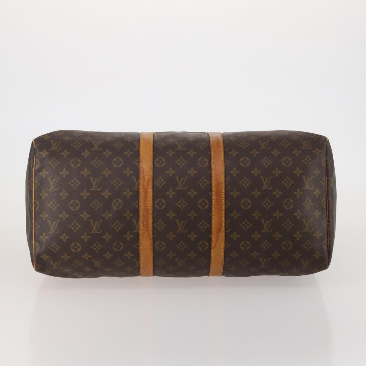 LOUIS VUITTON Monogram Keepall 55 Boston Bag M41424 LV Auth 192275