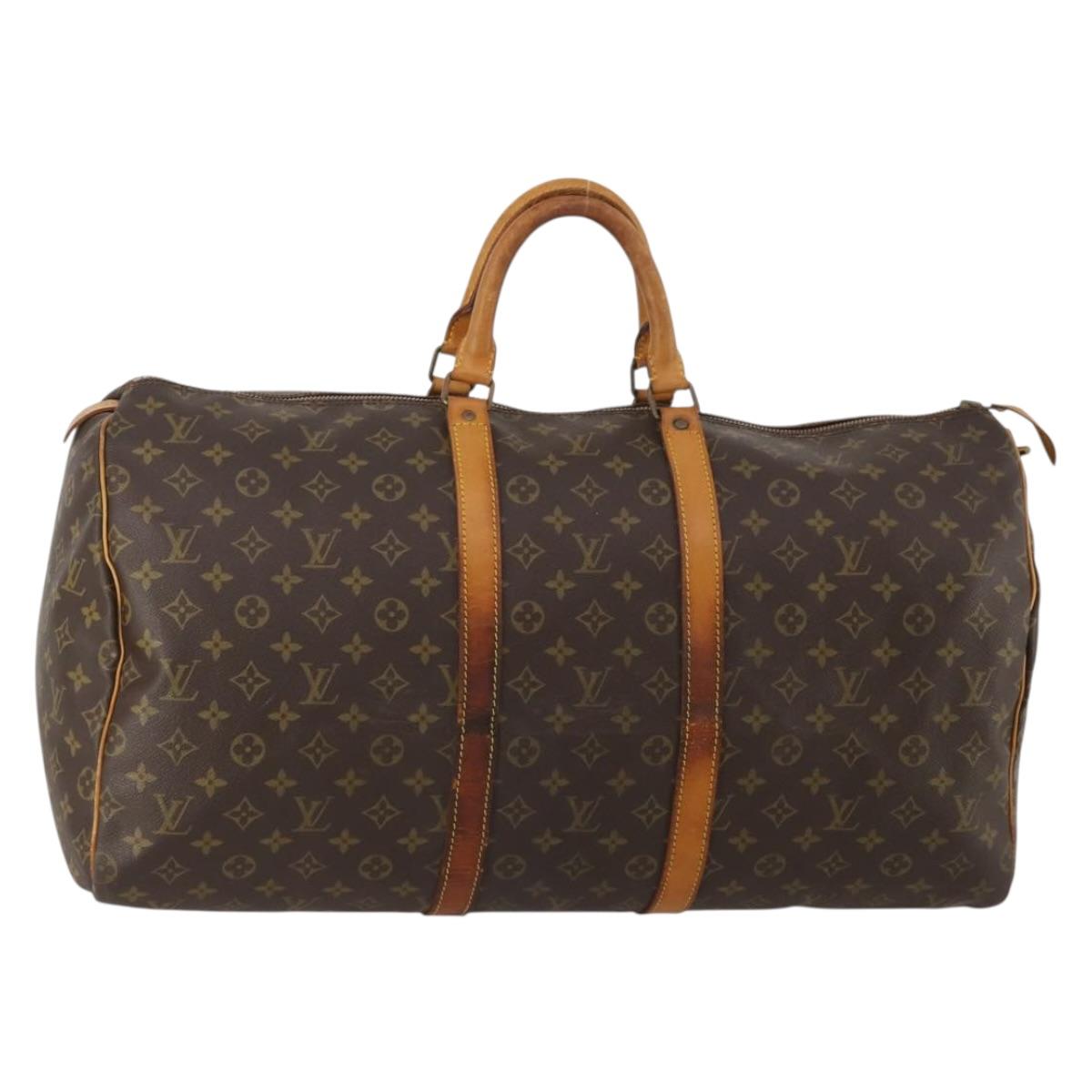 LOUIS VUITTON Monogram Keepall 55 Boston Bag Vintage M41424 LV Auth 192279