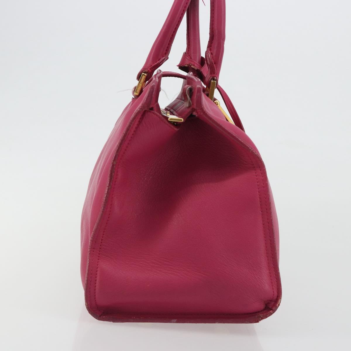SAINT LAURENT Y Line Hand Bag Leather Pink Gold 311210 Auth 192291