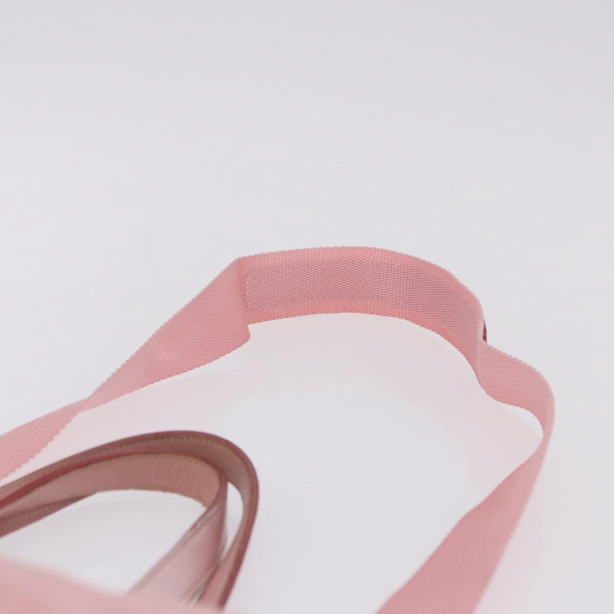 PRADA Tote Bag Nylon 2way Pink Silver Auth 192294