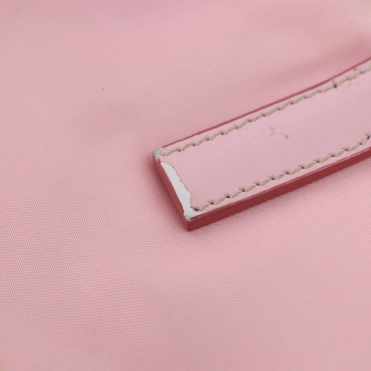PRADA Tote Bag Nylon 2way Pink Silver Auth 192294