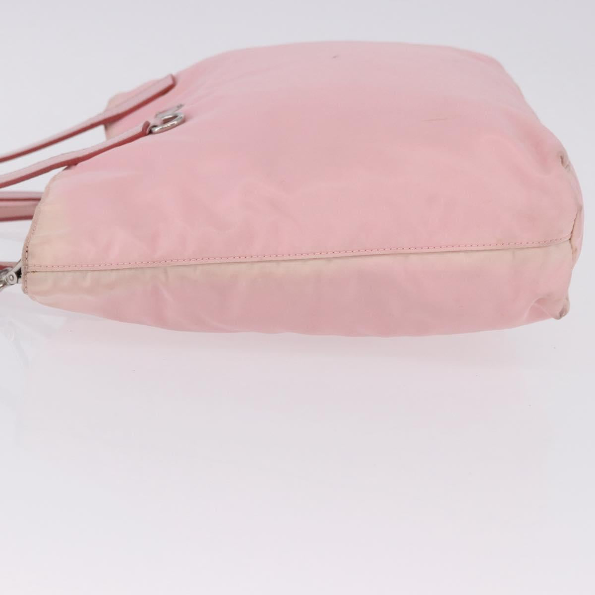 PRADA Tote Bag Nylon 2way Pink Silver Auth 192294