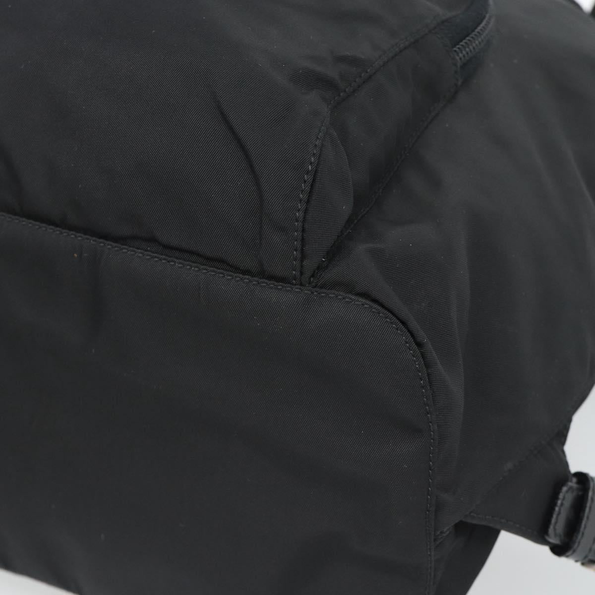 PRADA Nylon Backpack Black Silver Auth 192295A