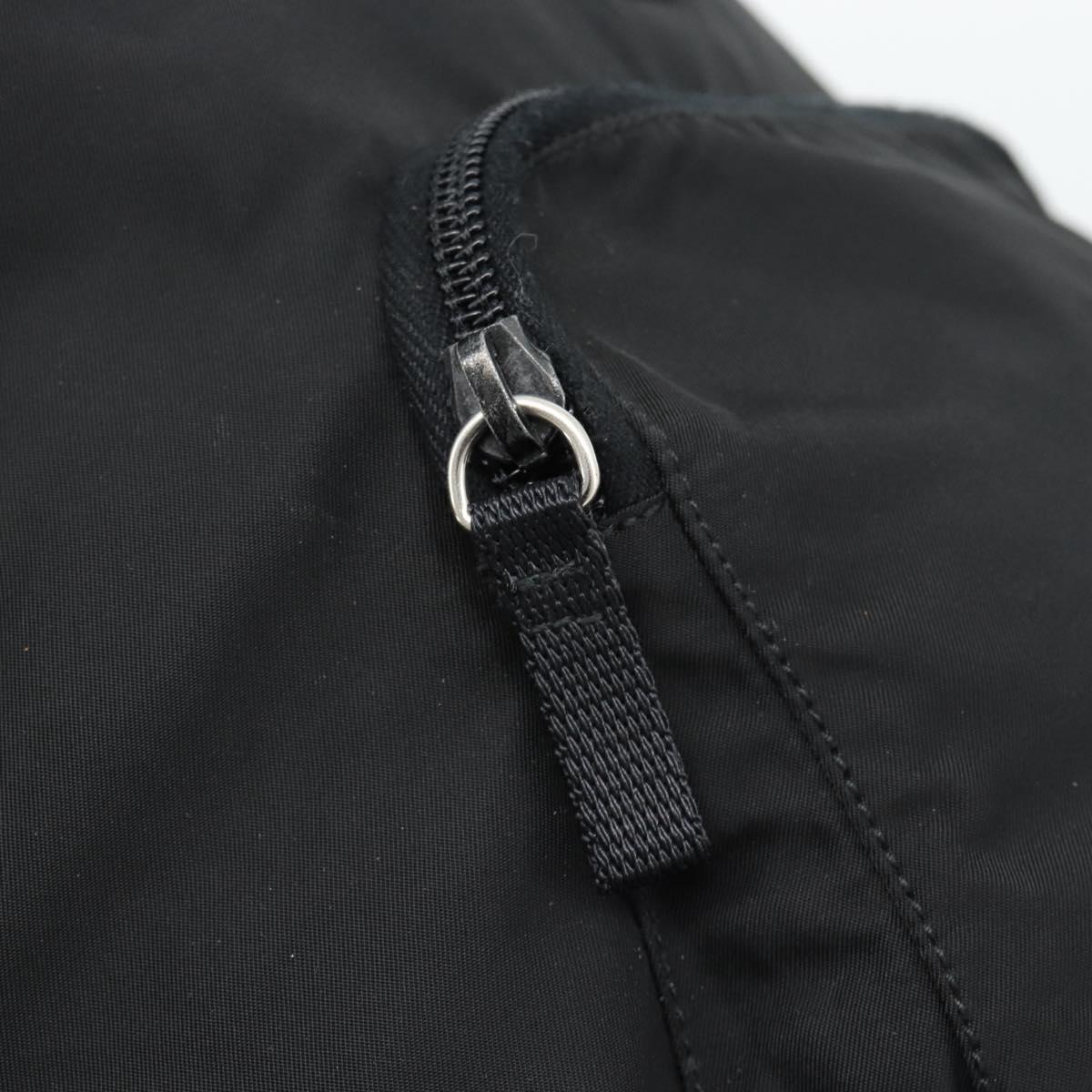PRADA Nylon Backpack Black Silver Auth 192295A
