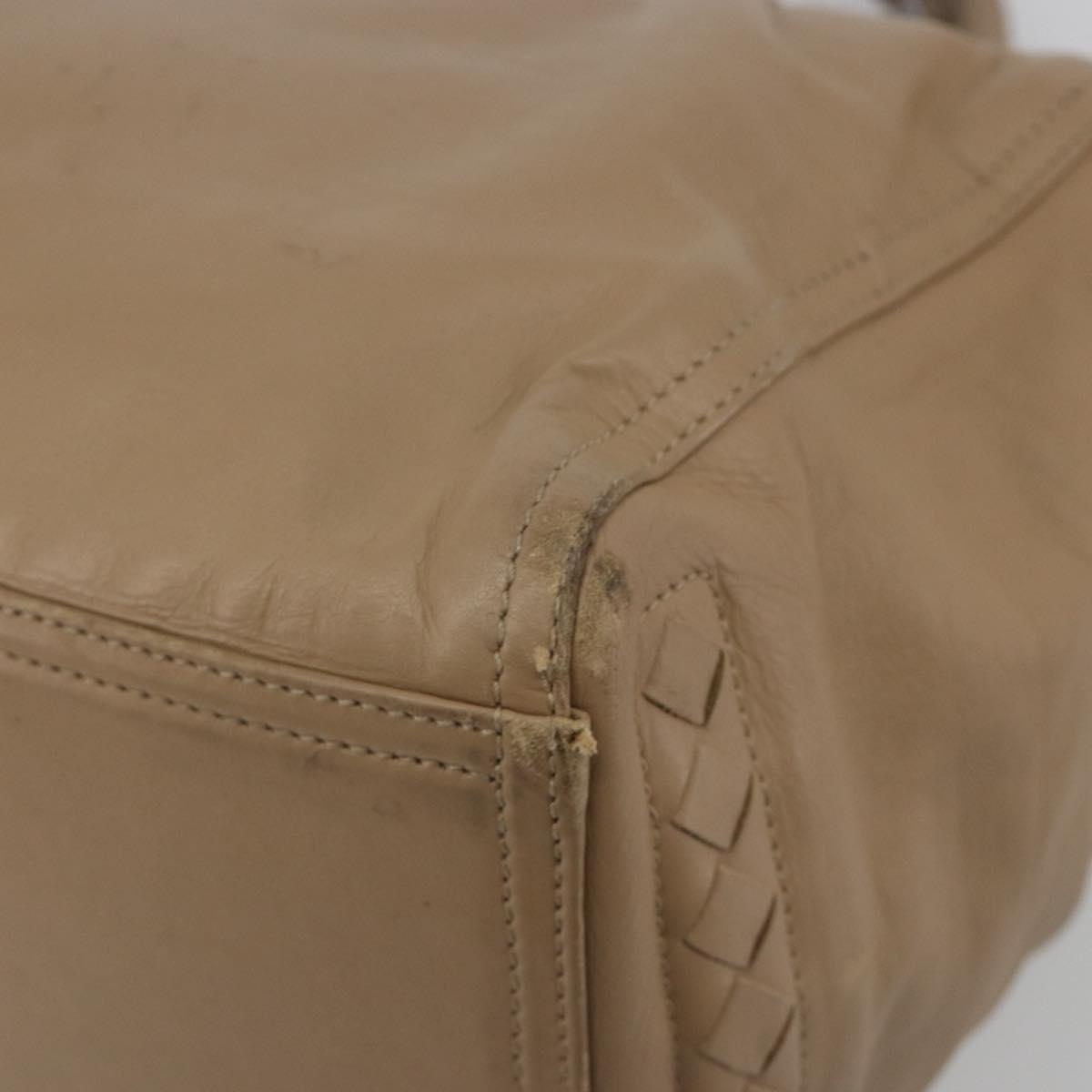 BOTTEGA VENETA INTRECCIATO Tote Bag Leather Beige Auth 192298