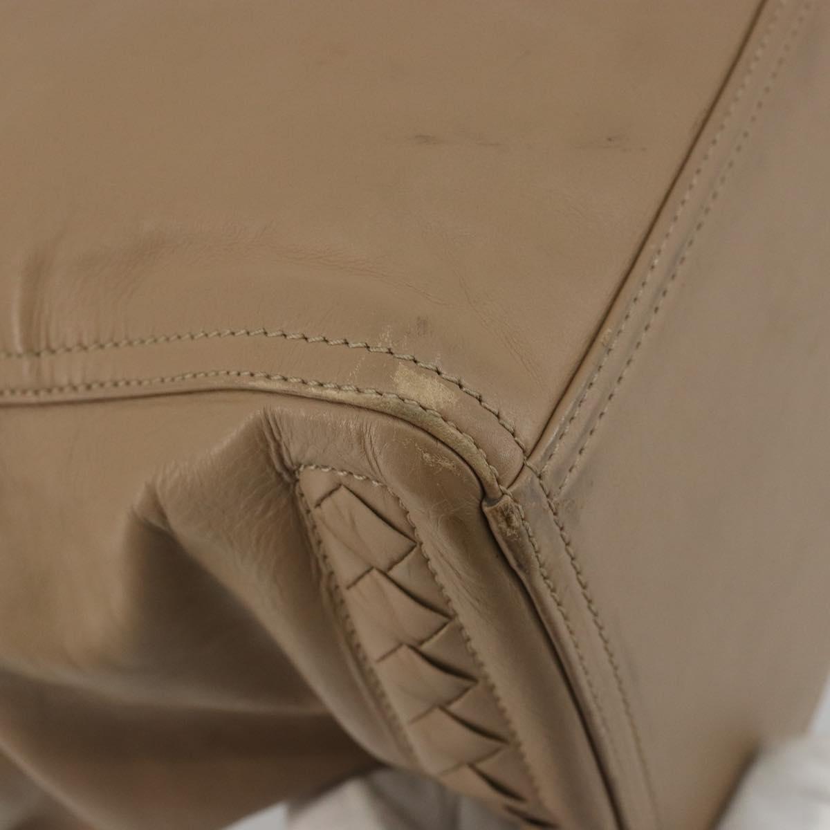 BOTTEGA VENETA INTRECCIATO Tote Bag Leather Beige Auth 192298