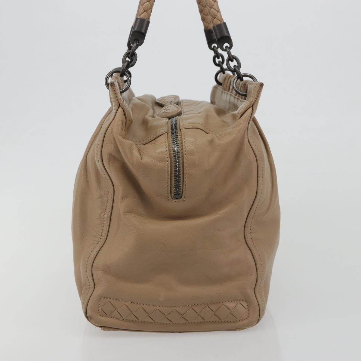BOTTEGA VENETA INTRECCIATO Tote Bag Leather Beige Auth 192298