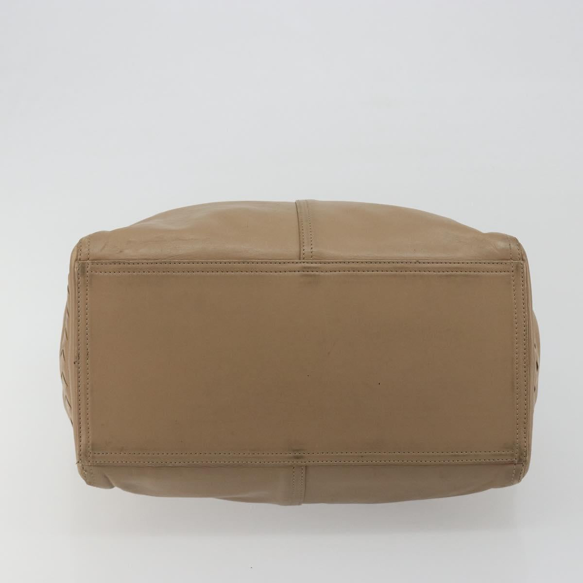 BOTTEGA VENETA INTRECCIATO Tote Bag Leather Beige Auth 192298