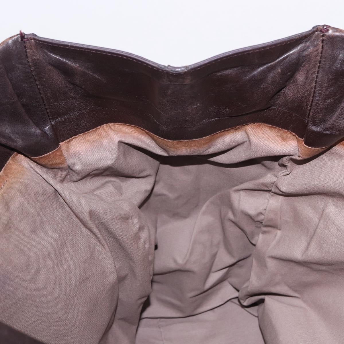 BOTTEGA VENETA Hand Bag Leather Brown Auth 192299