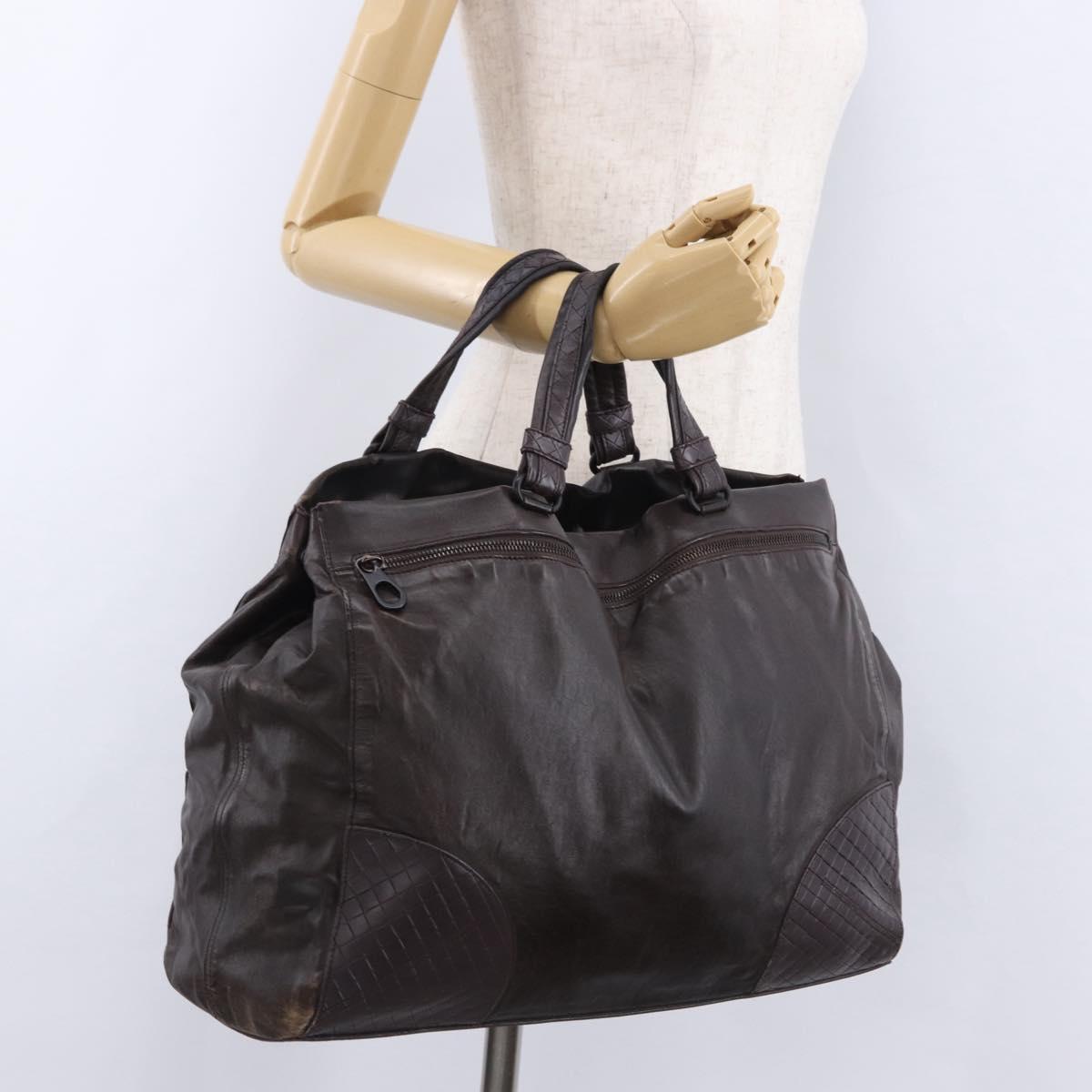 BOTTEGA VENETA Hand Bag Leather Brown Auth 192299