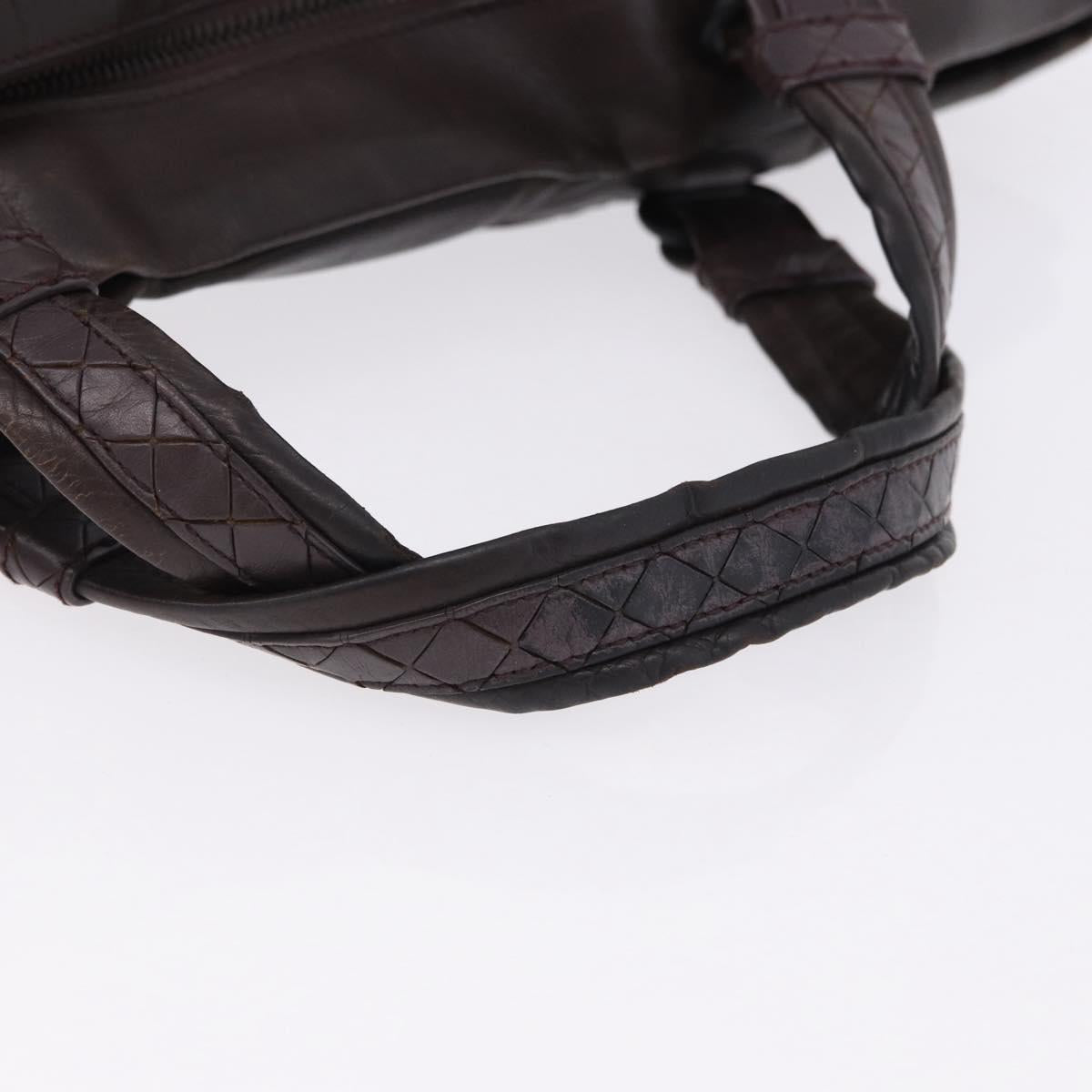 BOTTEGA VENETA Hand Bag Leather Brown Auth 192299