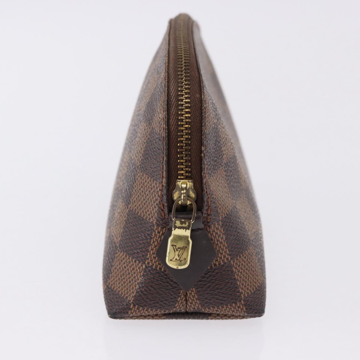LOUIS VUITTON Damier Ebene Pochette Cosmetic PM Pouch N47516 LV Auth 192303