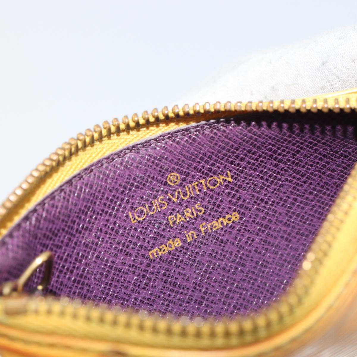 LOUIS VUITTON Epi Pochette Cles Coin Purse Yellow M63809 LV Auth 192306