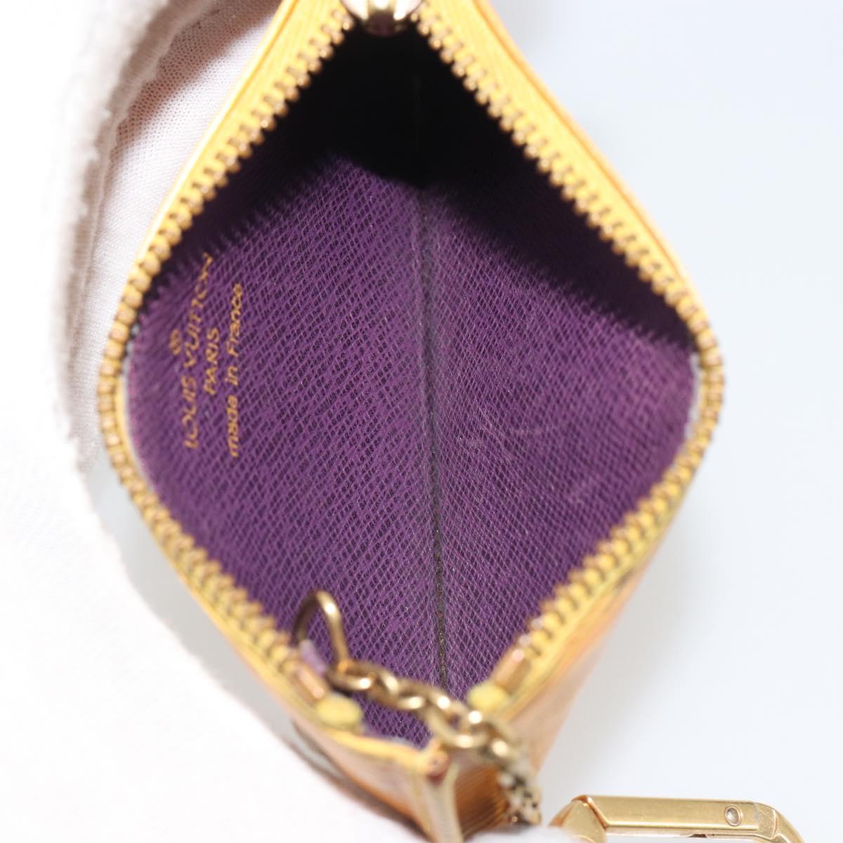 LOUIS VUITTON Epi Pochette Cles Coin Purse Yellow M63809 LV Auth 192306