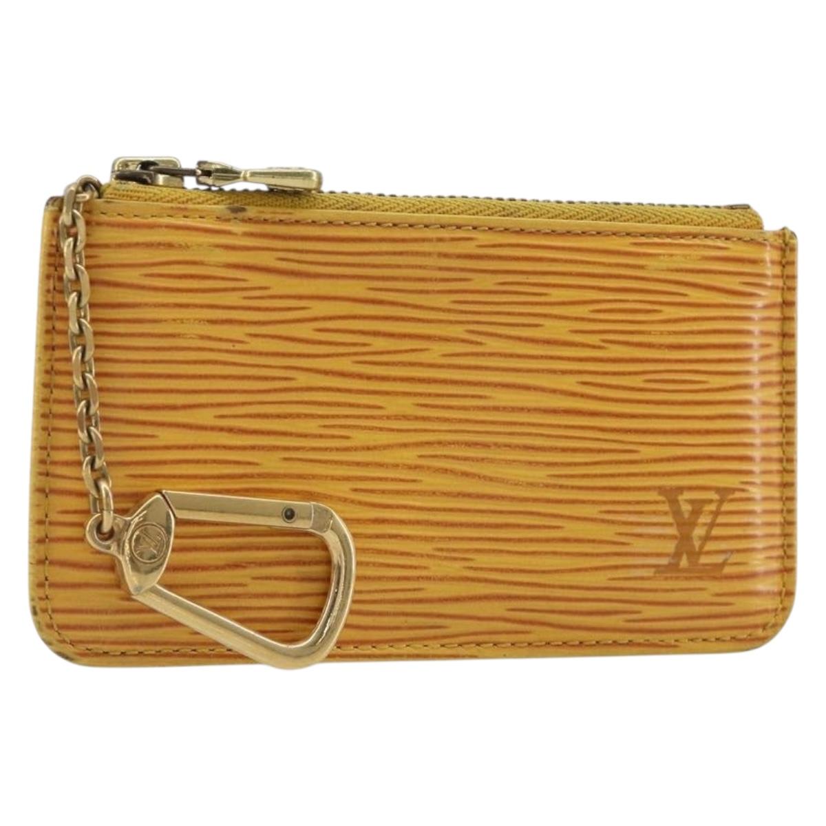 LOUIS VUITTON Epi Pochette Cles Coin Purse Yellow M63809 LV Auth 192306