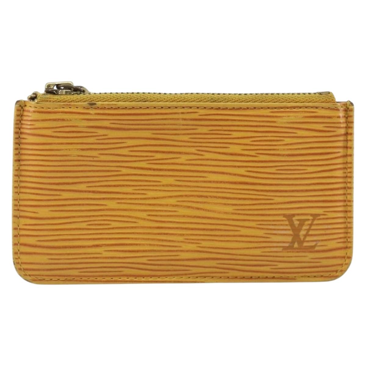 LOUIS VUITTON Epi Pochette Cles Coin Purse Yellow M63809 LV Auth 192306
