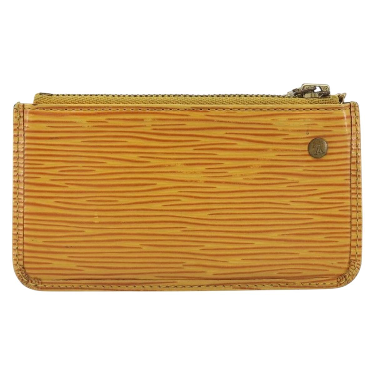 LOUIS VUITTON Epi Pochette Cles Coin Purse Yellow M63809 LV Auth 192306