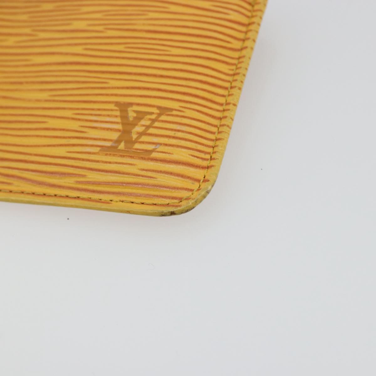 LOUIS VUITTON Epi Pochette Cles Coin Purse Yellow M63809 LV Auth 192306