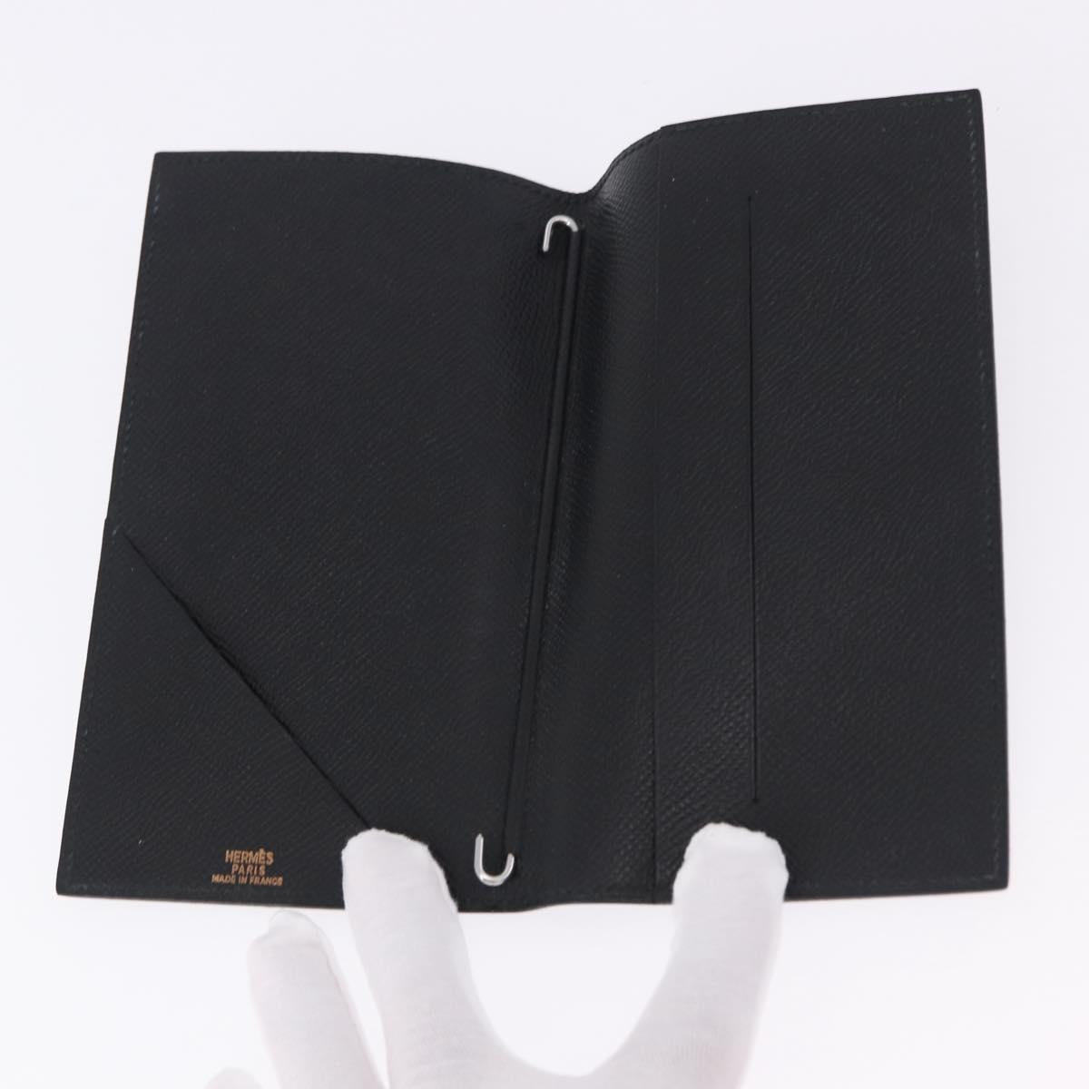 HERMES Agenda Vision Day Planner Cover Leather Black Auth 192309V