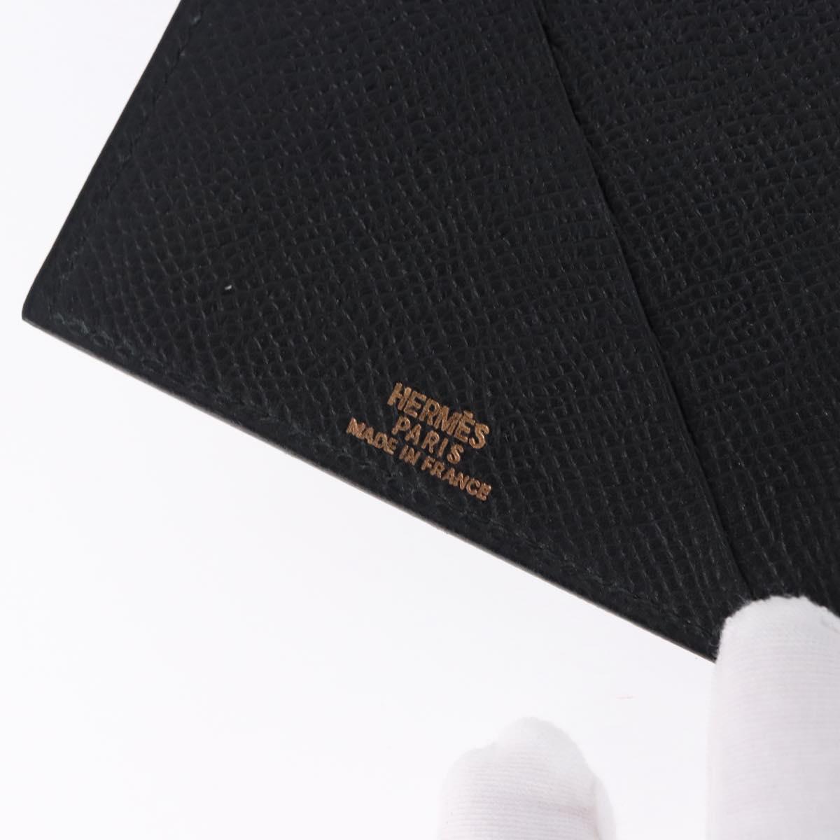 HERMES Agenda Vision Day Planner Cover Leather Black Auth 192309V