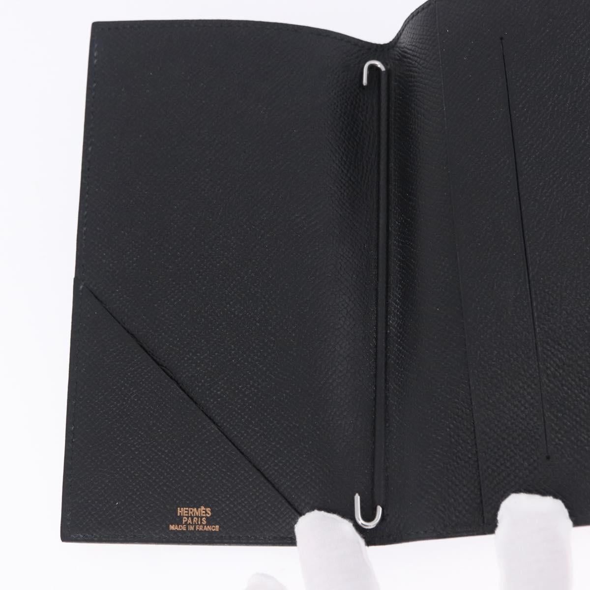 HERMES Agenda Vision Day Planner Cover Leather Black Auth 192309V