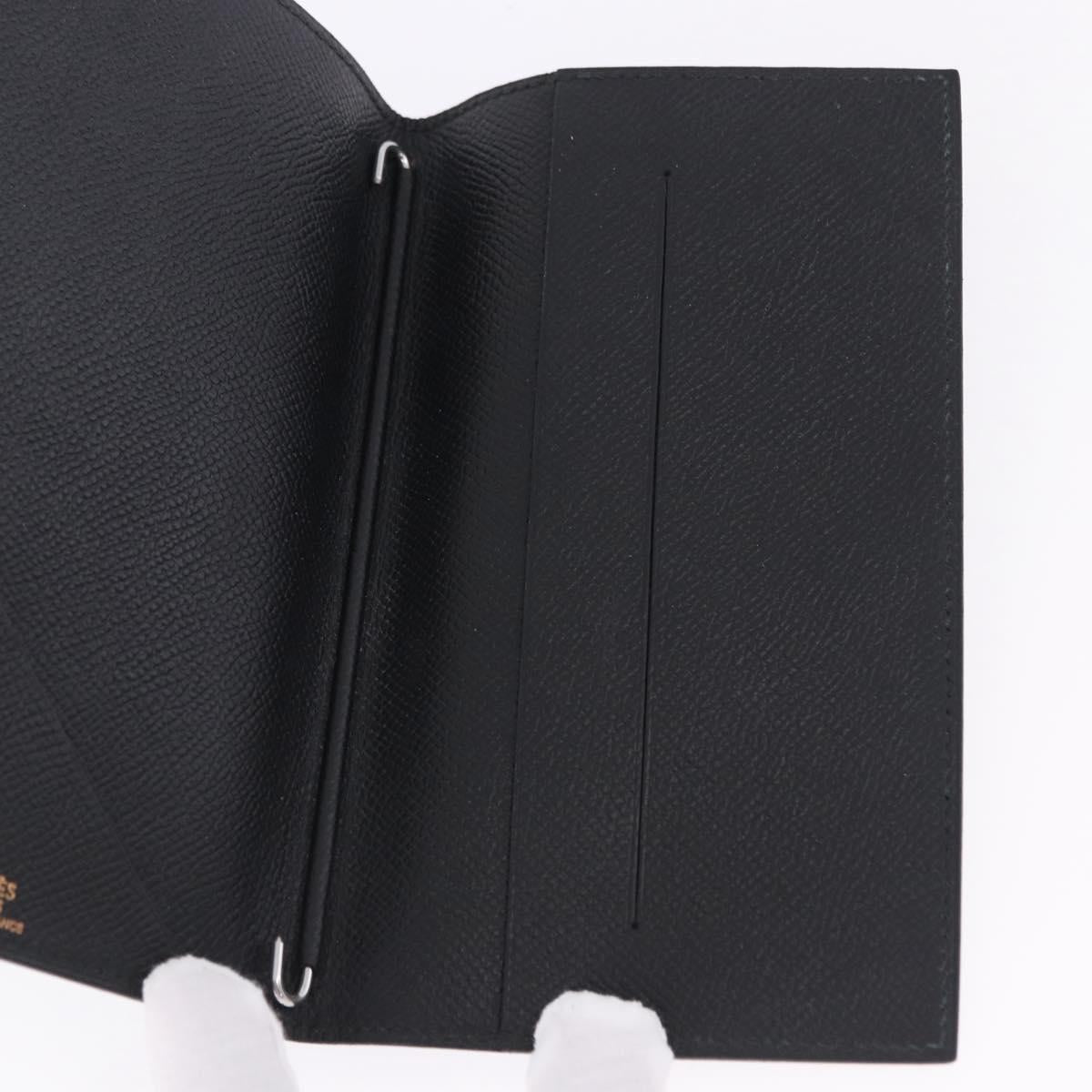 HERMES Agenda Vision Day Planner Cover Leather Black Auth 192309V