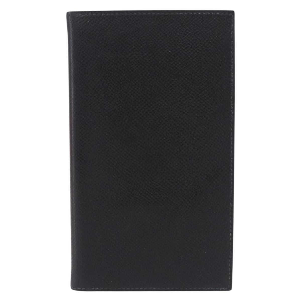 HERMES Agenda Vision Day Planner Cover Leather Black Auth 192309V