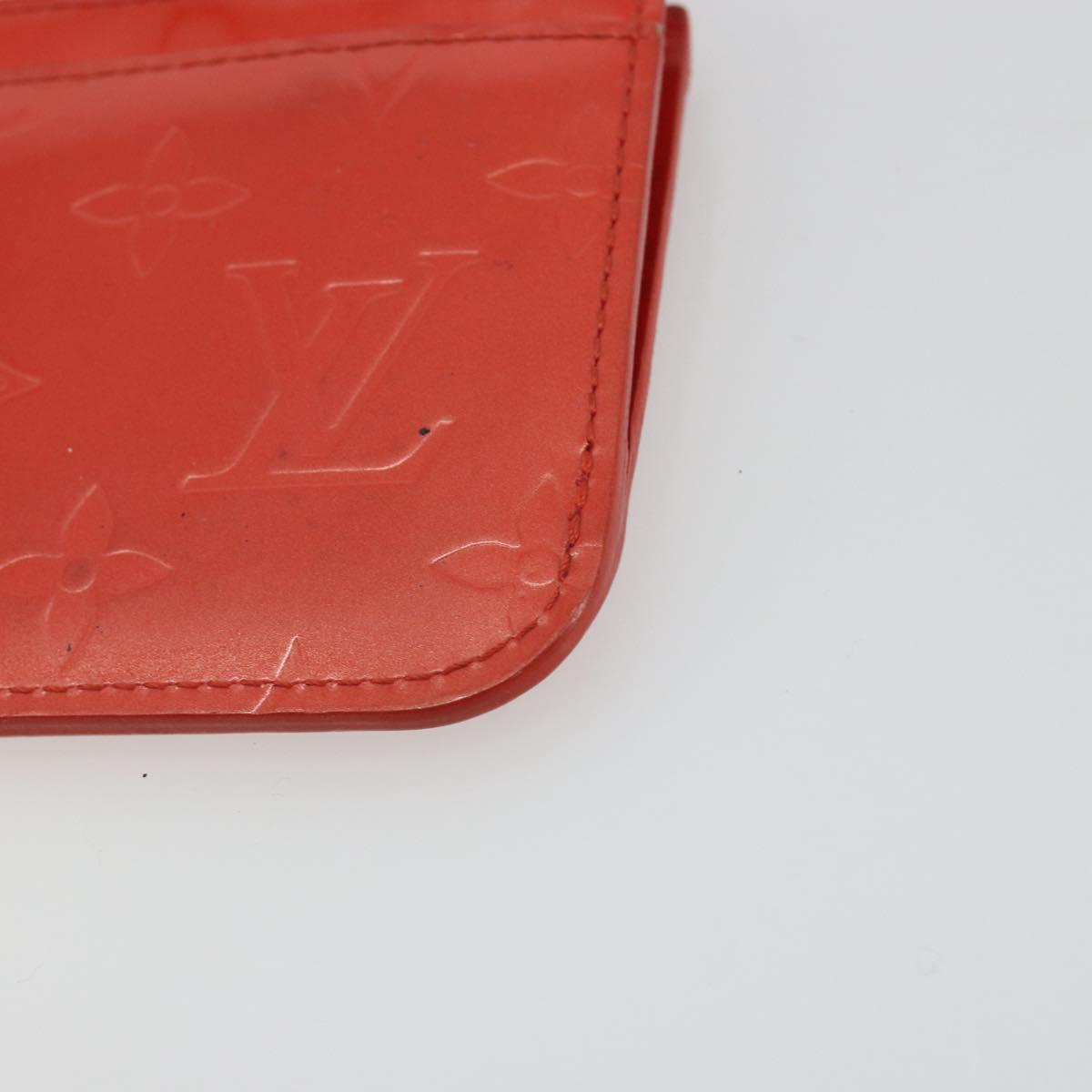 LOUIS VUITTON Vernis Pochette Cles NM Orenge Sunset M93638 LV Auth 192380