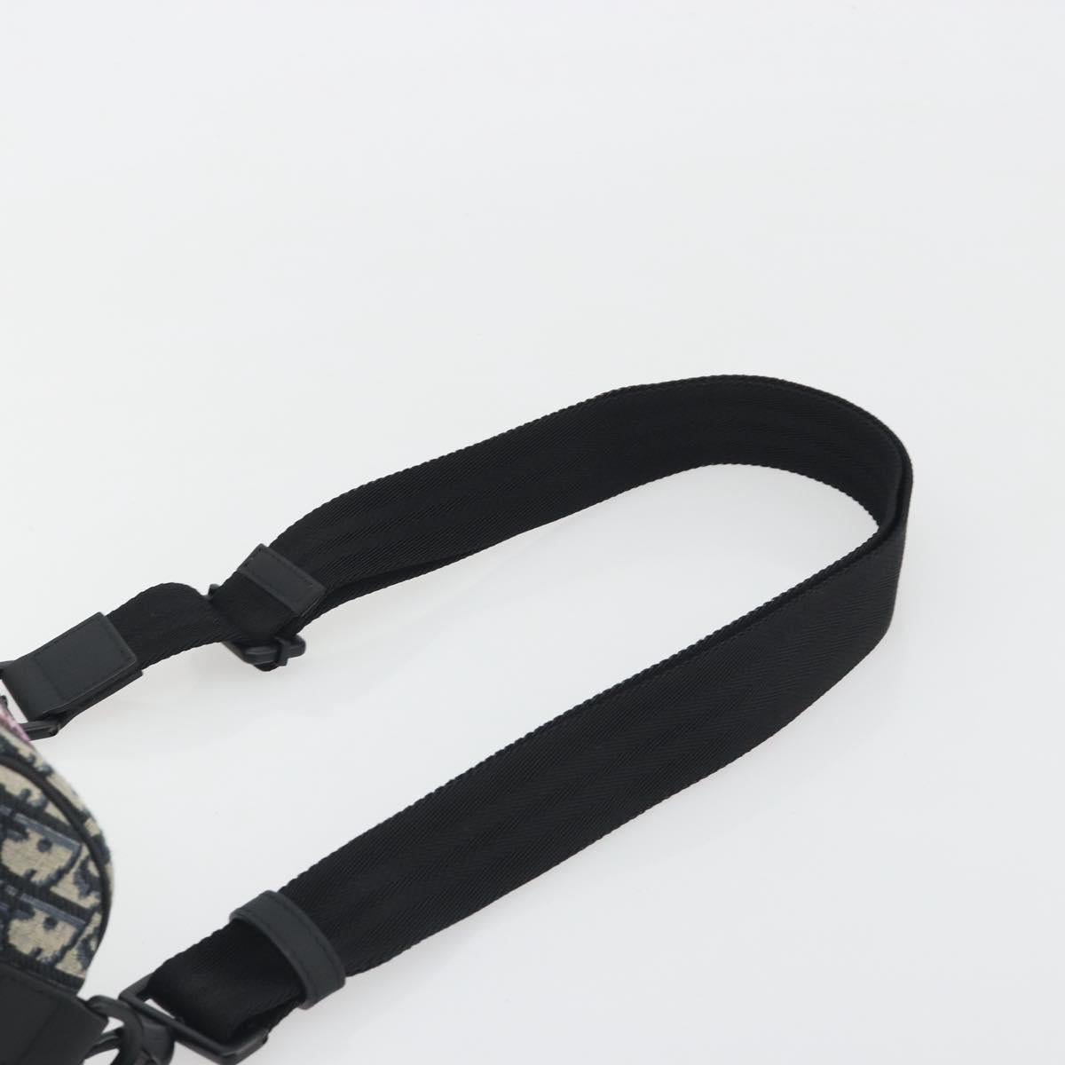 Christian Dior Trotter Canvas Shoulder Bag Navy Auth 192430M