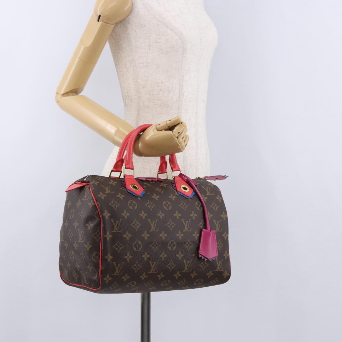 LOUIS VUITTON Monogram Totem Speedy 30 Hand Bag M41665 LV Auth 192431SV
