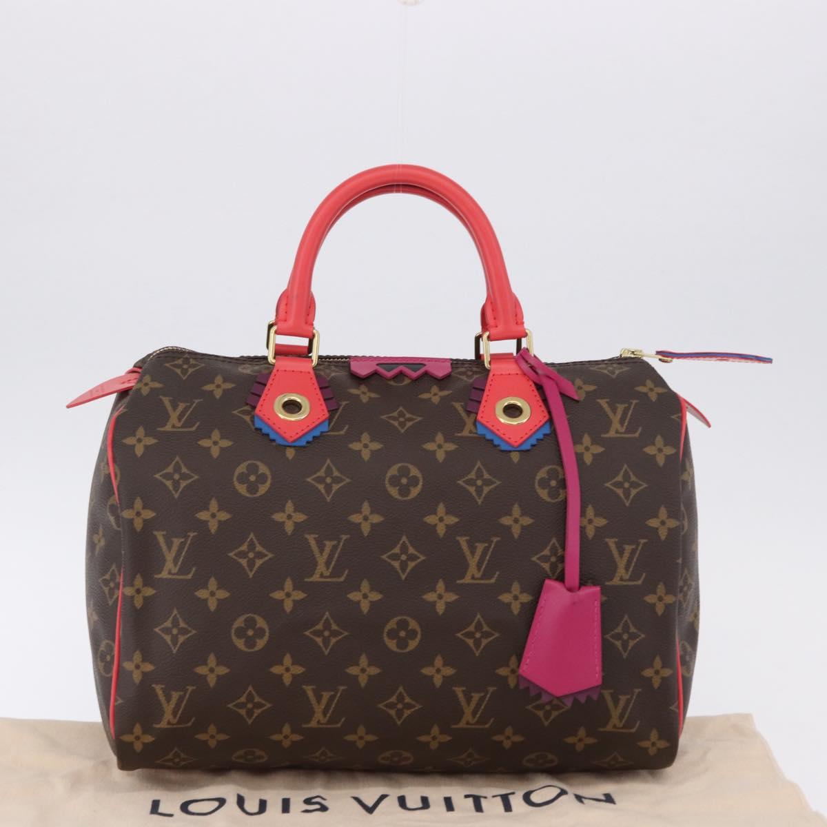 LOUIS VUITTON Monogram Totem Speedy 30 Hand Bag M41665 LV Auth 192431SV