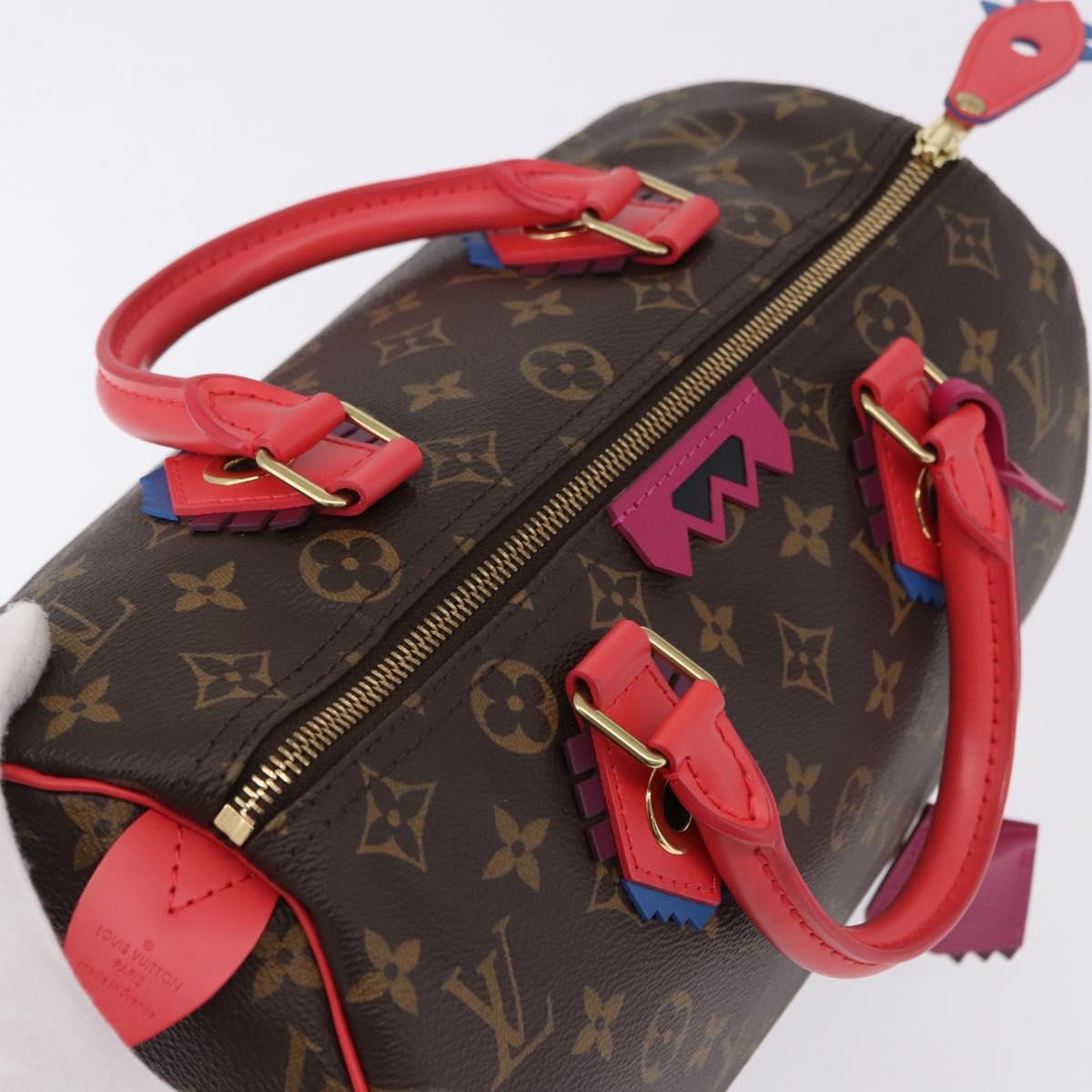 LOUIS VUITTON Monogram Totem Speedy 30 Hand Bag M41665 LV Auth 192431SV