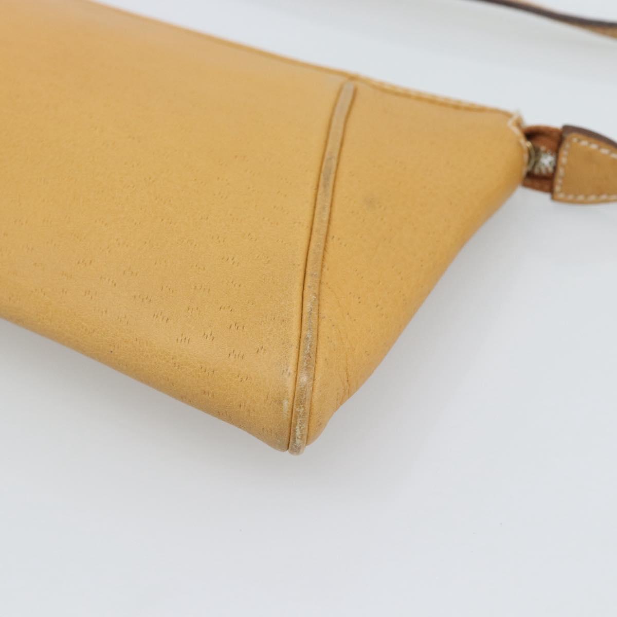 Salvatore Ferragamo Gancini Shoulder Bag Leather Brown Gold Auth 192432