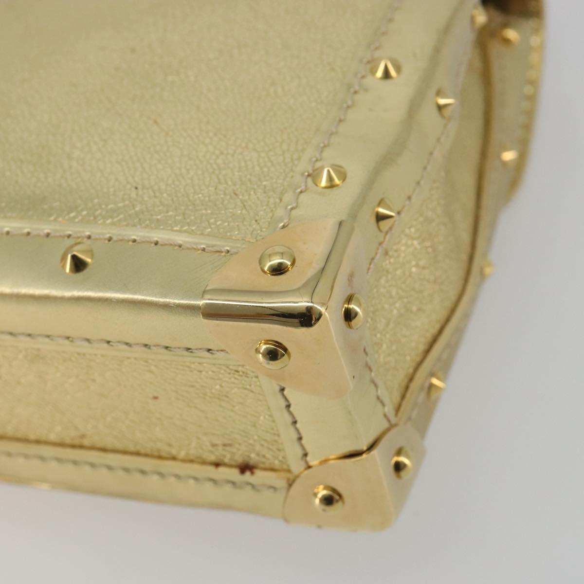LOUIS VUITTON Suhari Emerble Shoulder Bag Leather Gold LV Auth 192434V