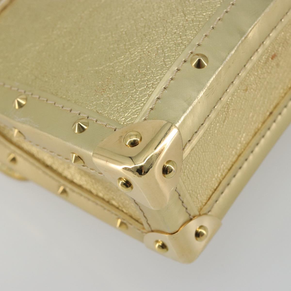 LOUIS VUITTON Suhari Emerble Shoulder Bag Leather Gold LV Auth 192434V