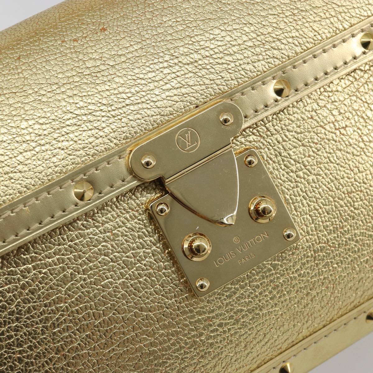 LOUIS VUITTON Suhari Emerble Shoulder Bag Leather Gold LV Auth 192434V