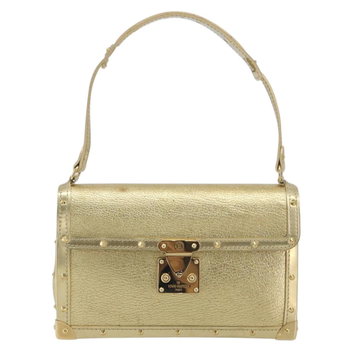 LOUIS VUITTON Suhari Emerble Shoulder Bag Leather Gold LV Auth 192434V