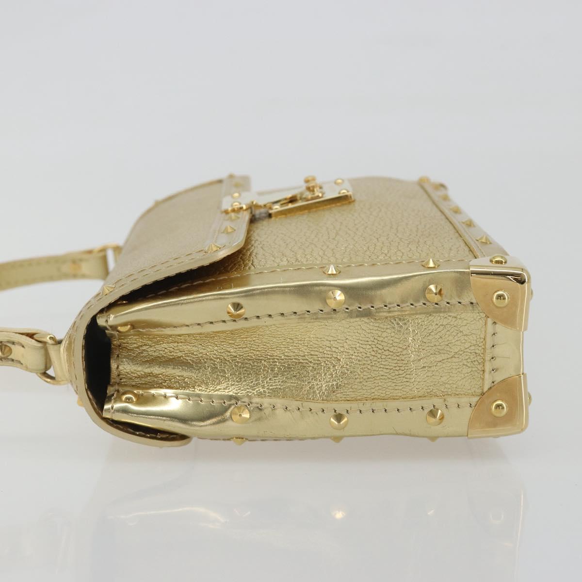 LOUIS VUITTON Suhari Emerble Shoulder Bag Leather Gold LV Auth 192434V
