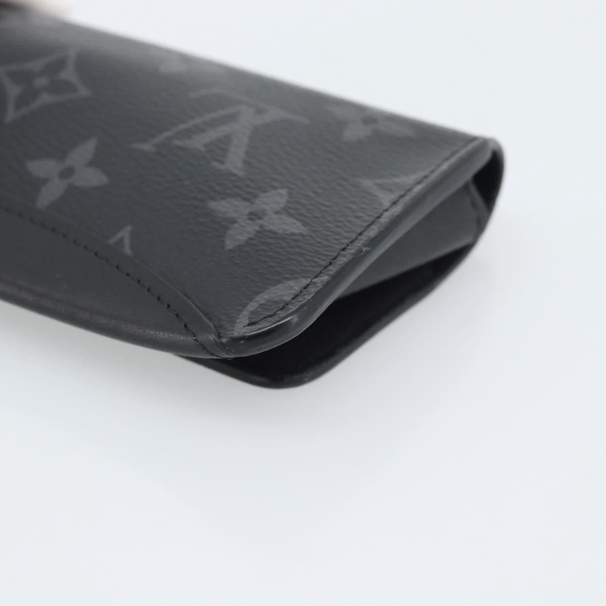 LOUIS VUITTON Monogram Eclipse Etui Lunette Woody Case GI0296 LV Auth 192438