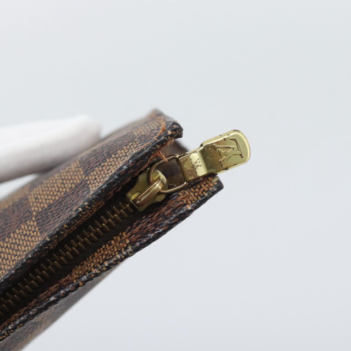 LOUIS VUITTON Damier Ebene Marais Pouch LV Auth 192443