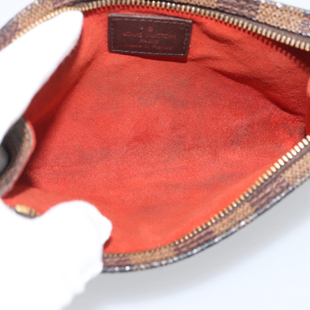 LOUIS VUITTON Damier Ebene Marais Pouch LV Auth 192443