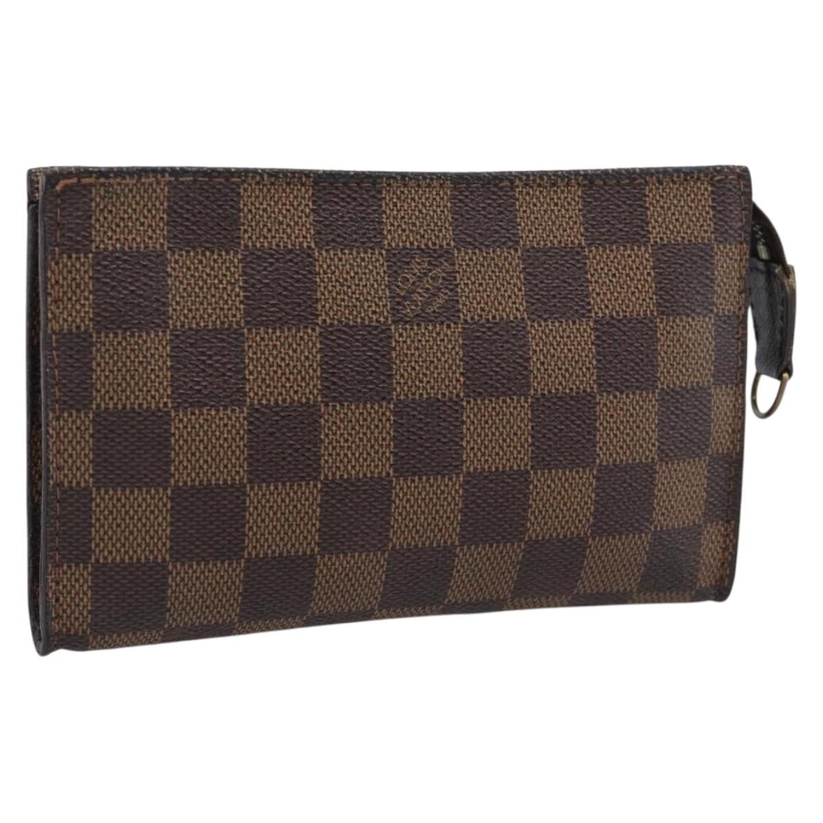 LOUIS VUITTON Damier Ebene Marais Pouch LV Auth 192443