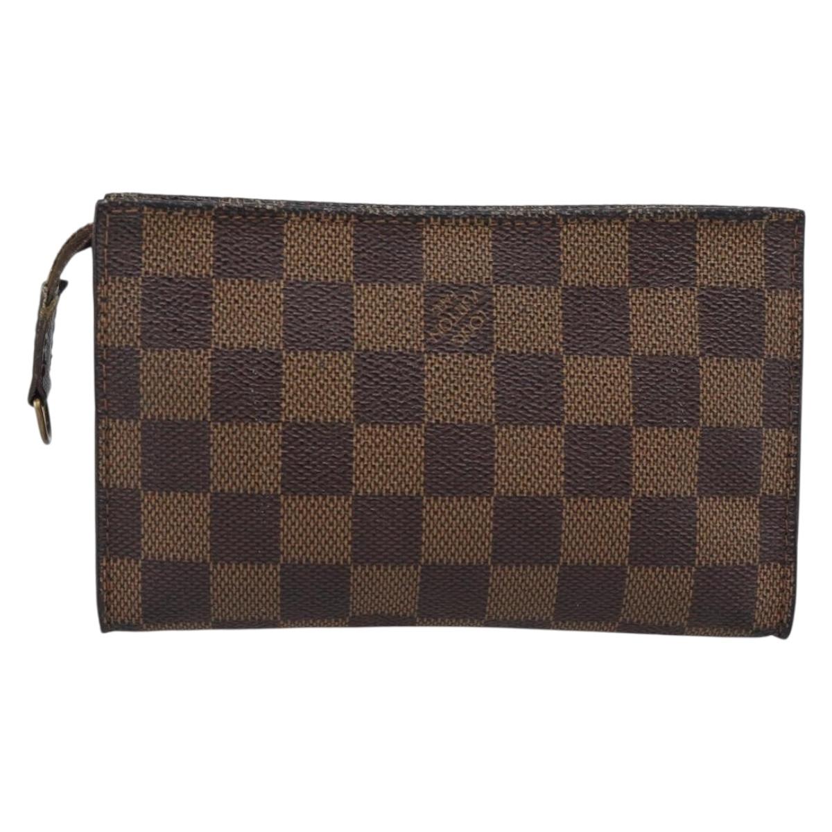 LOUIS VUITTON Damier Ebene Marais Pouch LV Auth 192443