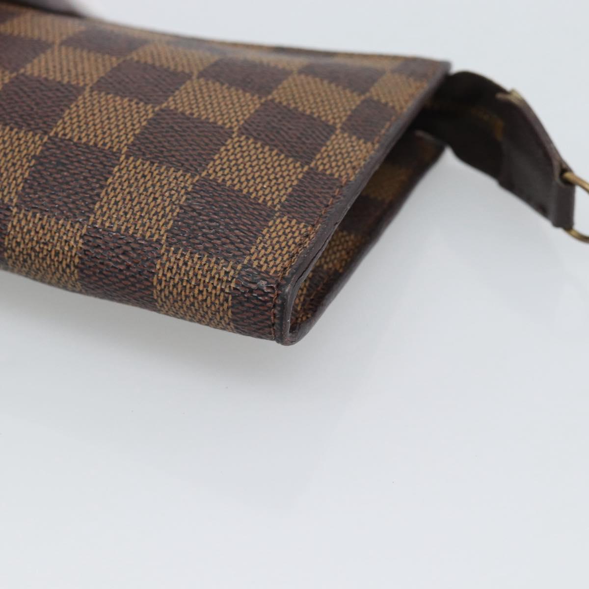 LOUIS VUITTON Damier Ebene Marais Pouch LV Auth 192443