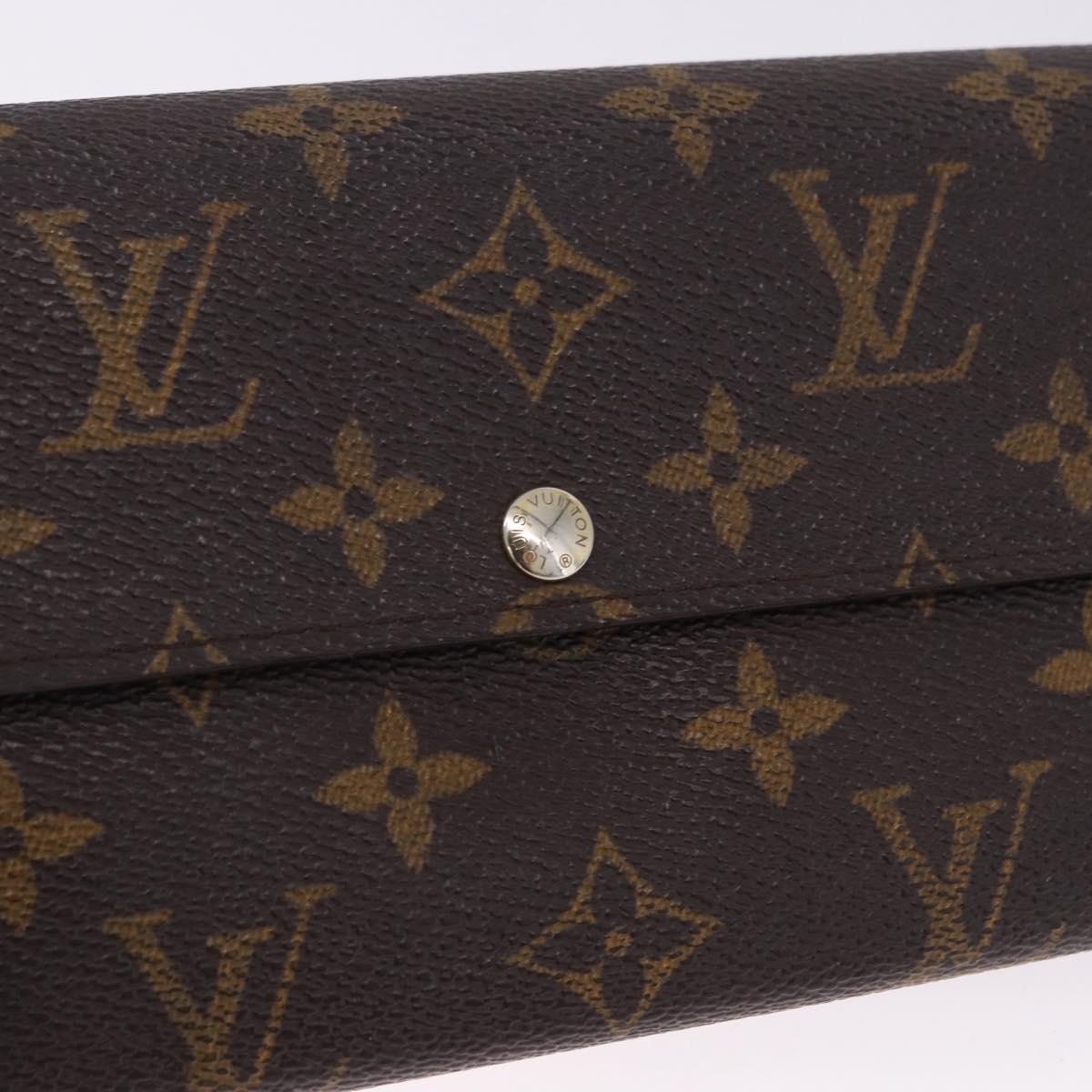 LOUIS VUITTON Monogram Portefeuille Sarah Long Wallet M61734 LV Auth 192444
