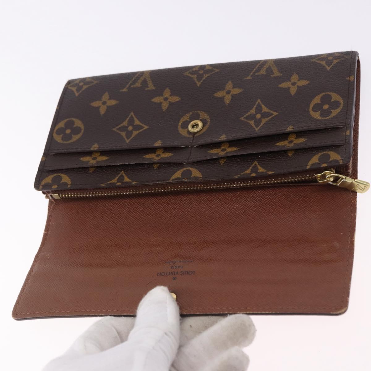 LOUIS VUITTON Monogram Portefeuille Sarah Long Wallet M61734 LV Auth 192444