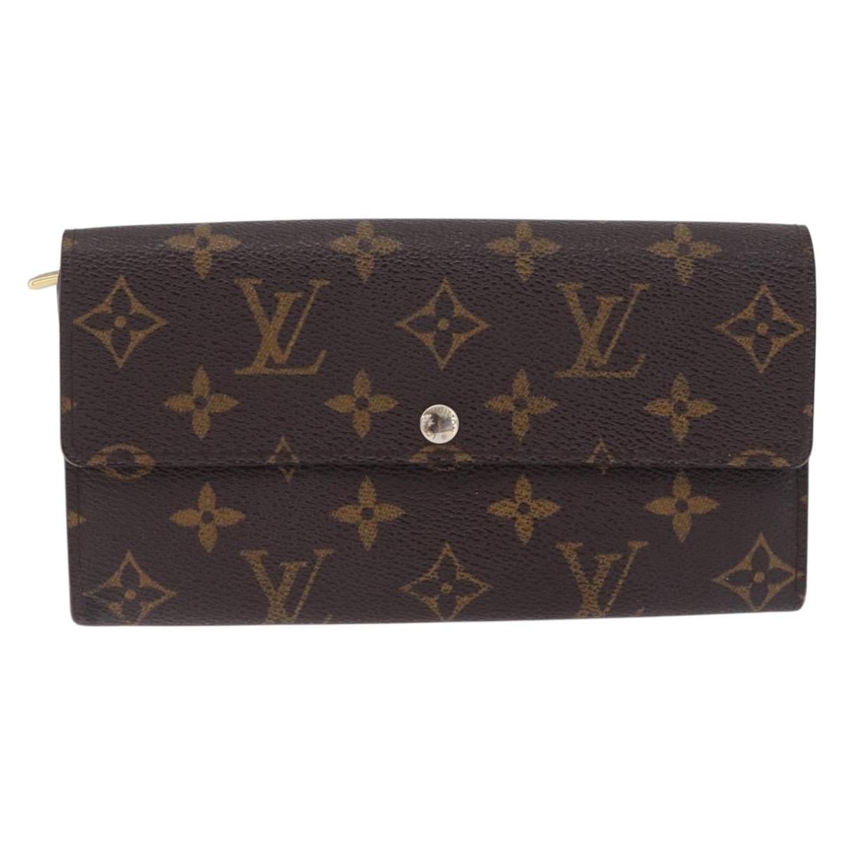 LOUIS VUITTON Monogram Portefeuille Sarah Long Wallet M61734 LV Auth 192444