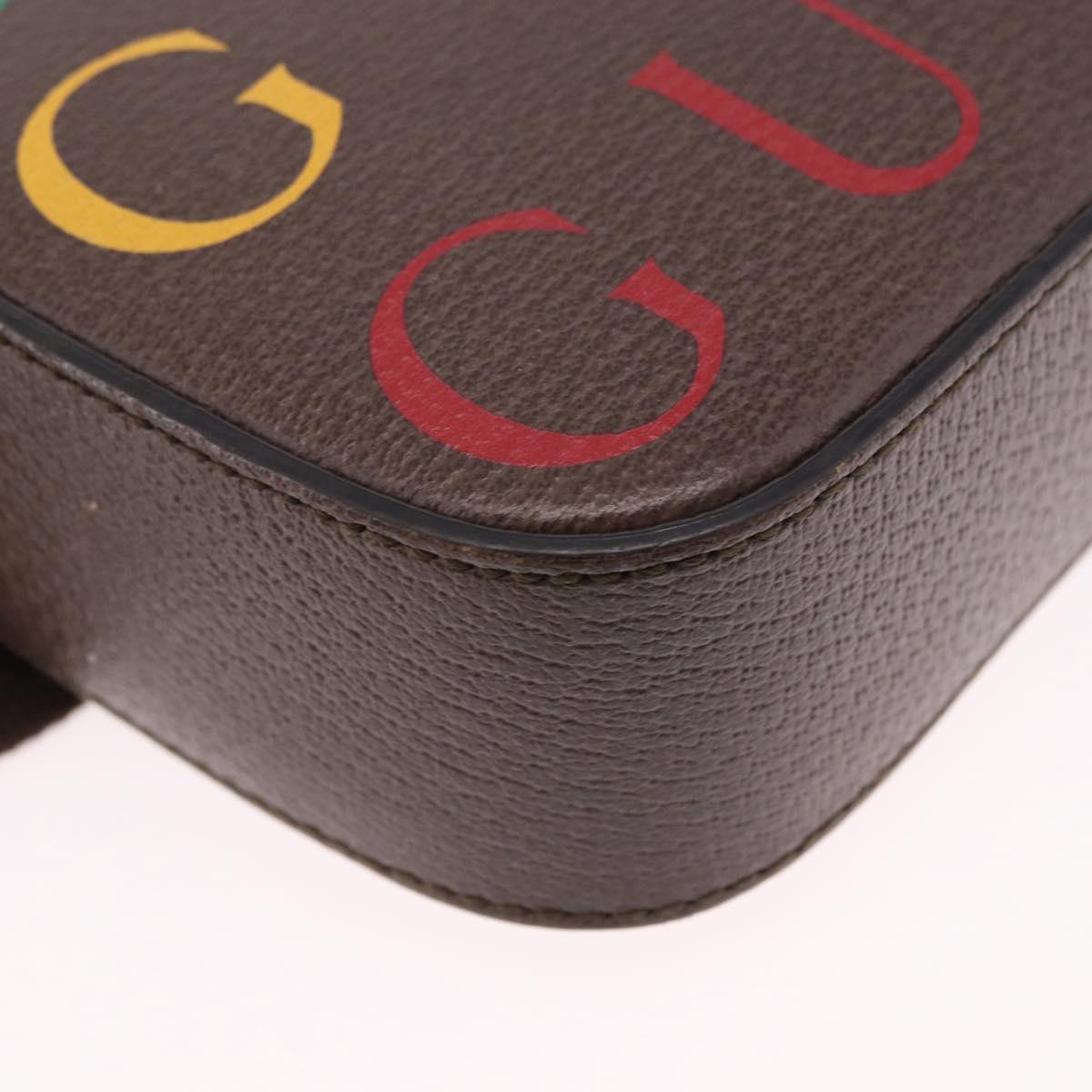 GUCCI Waist Bag Leather Brown Gold 602695 527066 Auth 192452V