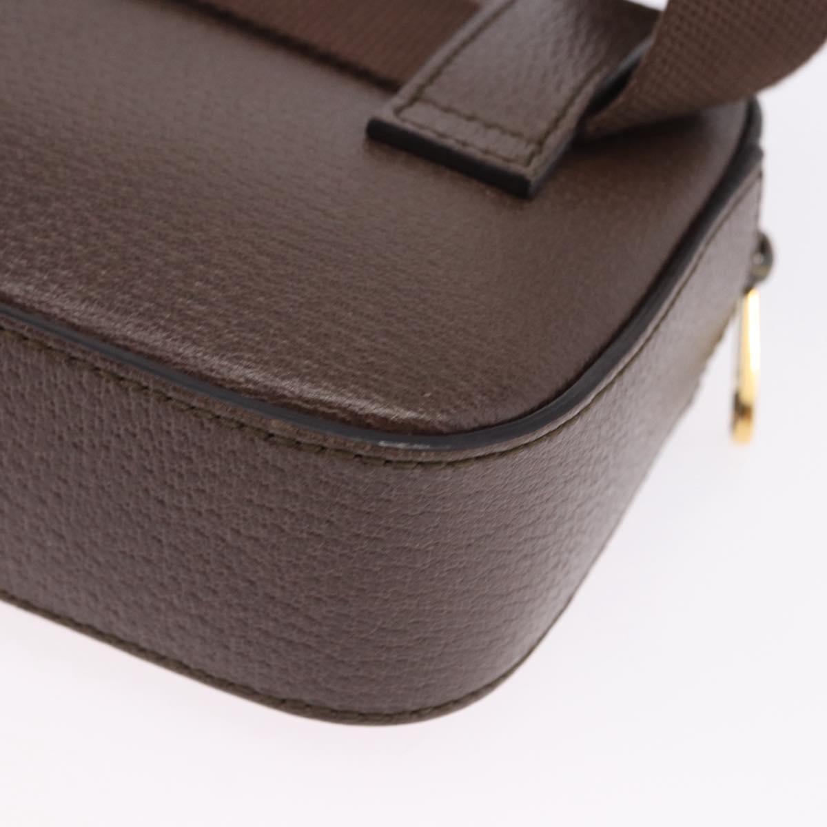 GUCCI Waist Bag Leather Brown Gold 602695 527066 Auth 192452V