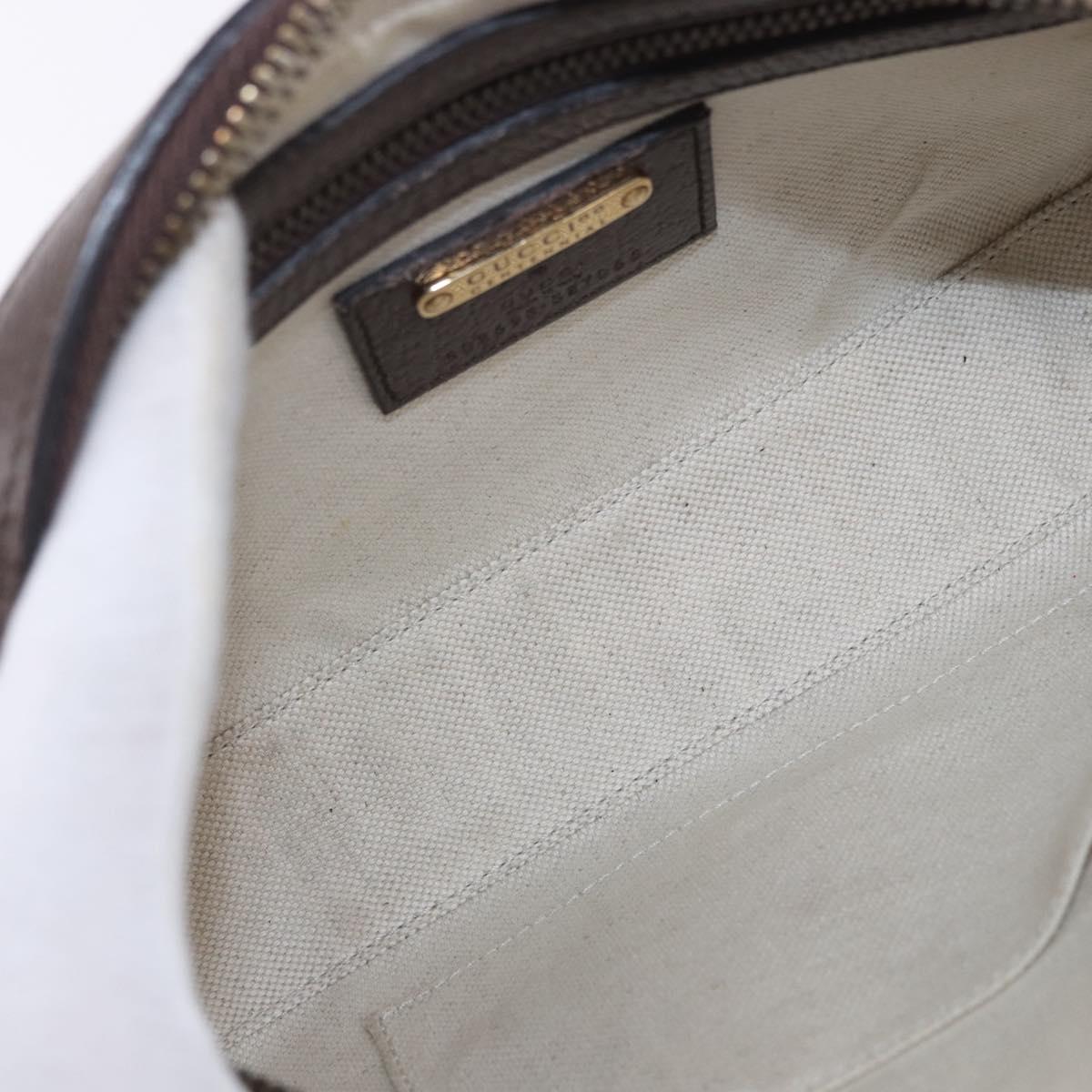 GUCCI Waist Bag Leather Brown Gold 602695 527066 Auth 192452V